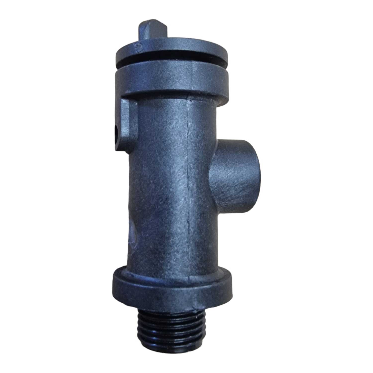 Manometerhalter aus Nylon, schwarz  Anschluss R 1/2" AG