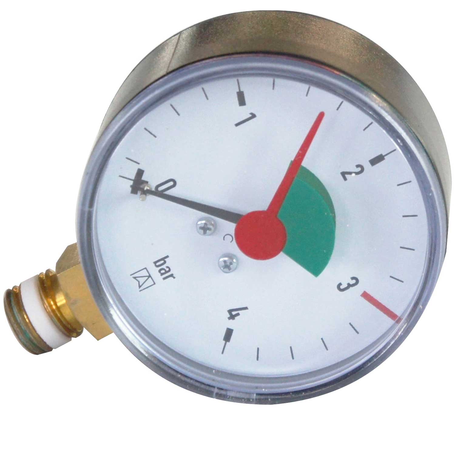 Manometer für Filterkessel  Gewinde  3/8 Zoll  selbstdichtend