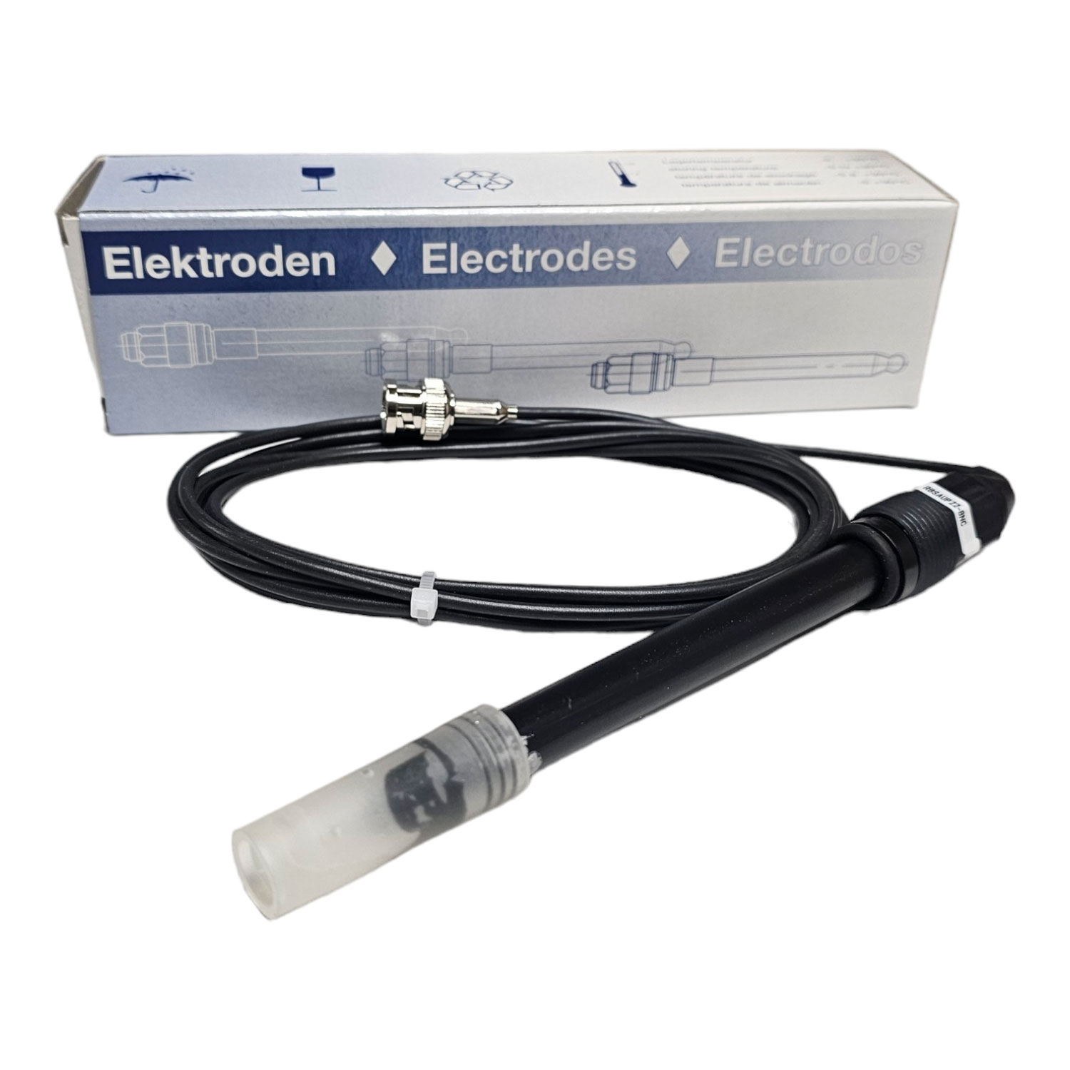 Redoxeinstabmesskette Goldelement 2 m Festkabel Glasschaft 120 mm