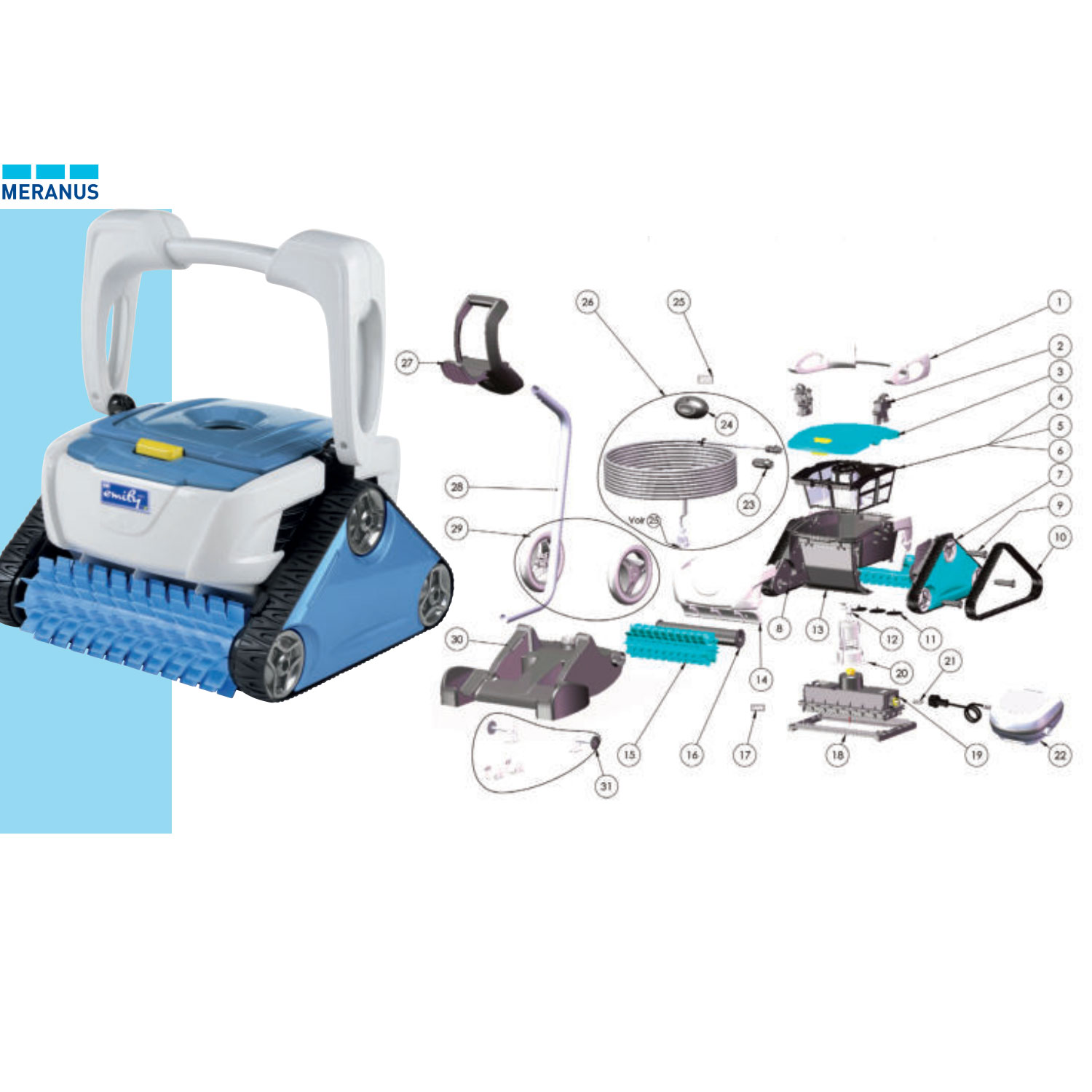 Dr 3870 Ersatzgriff Reiniger Emily Pro