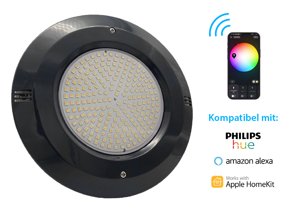 Smart Home UWS  LED Licht Set 1 RGB + CCT 36 Watt Blende Anthrazit