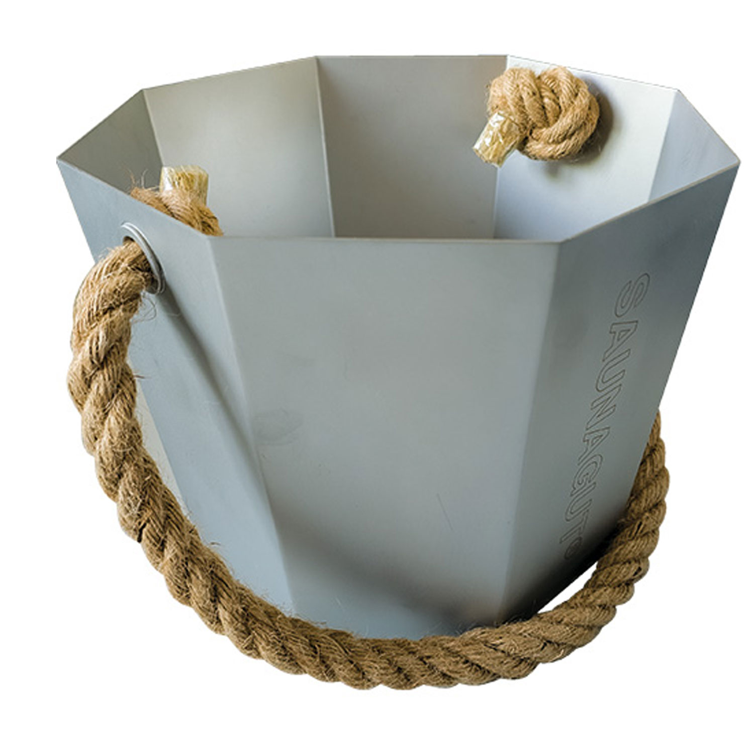 Sauna-Eimer Edelstahl, 6 l mit Naturseil