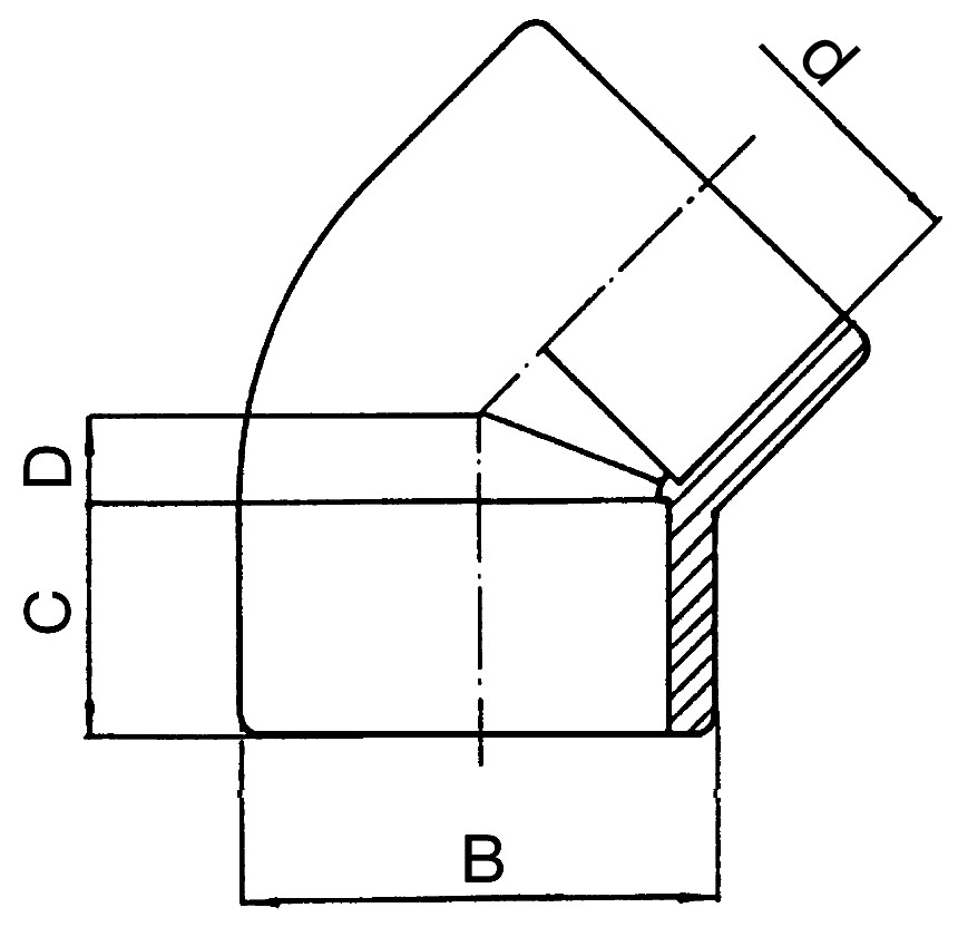 pvc-winkel-45-zeichnung