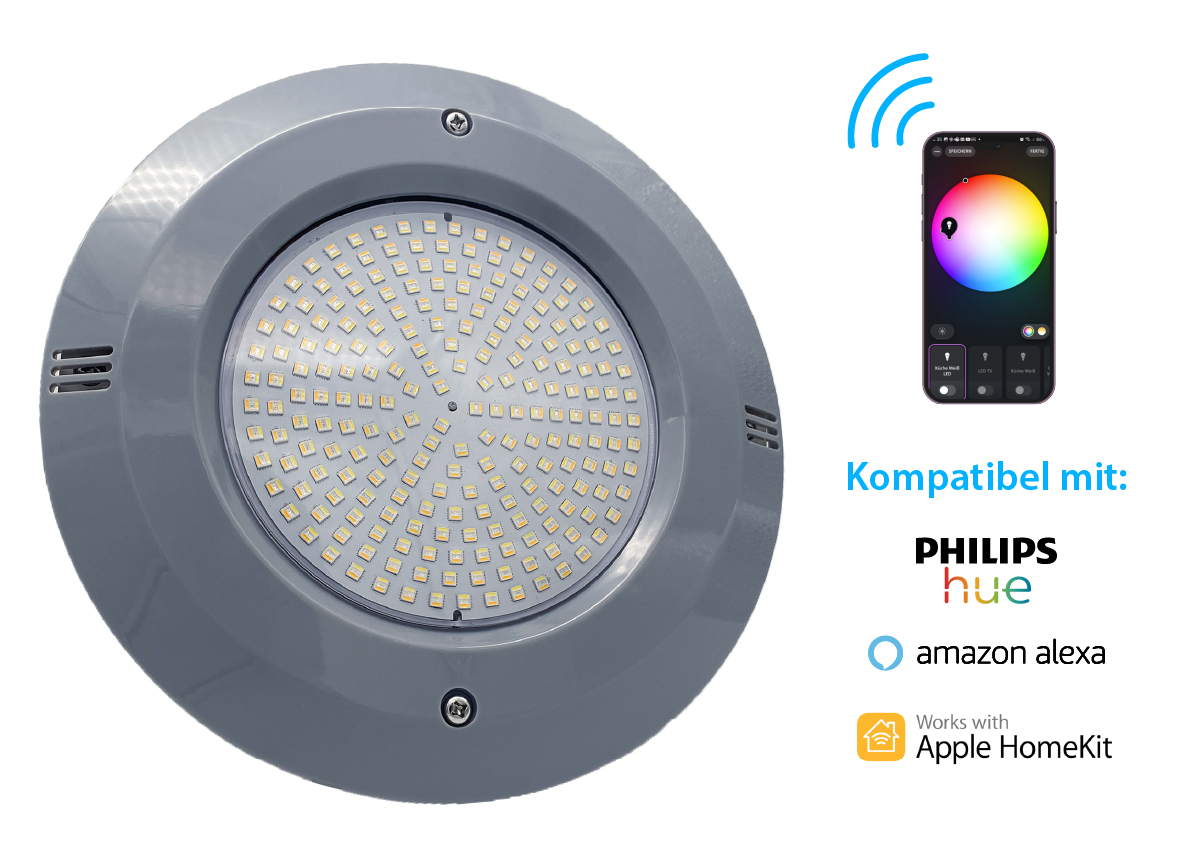 Smart Home UWS  LED Licht Set 1 RGB + CCT 36 Watt Blende grau