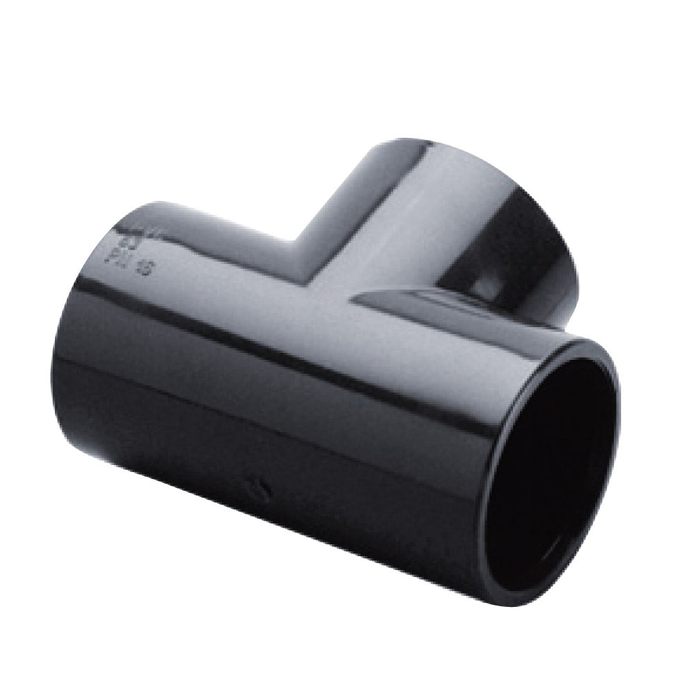 PVC T Stück  schwarz d 50 für Solarsysteme