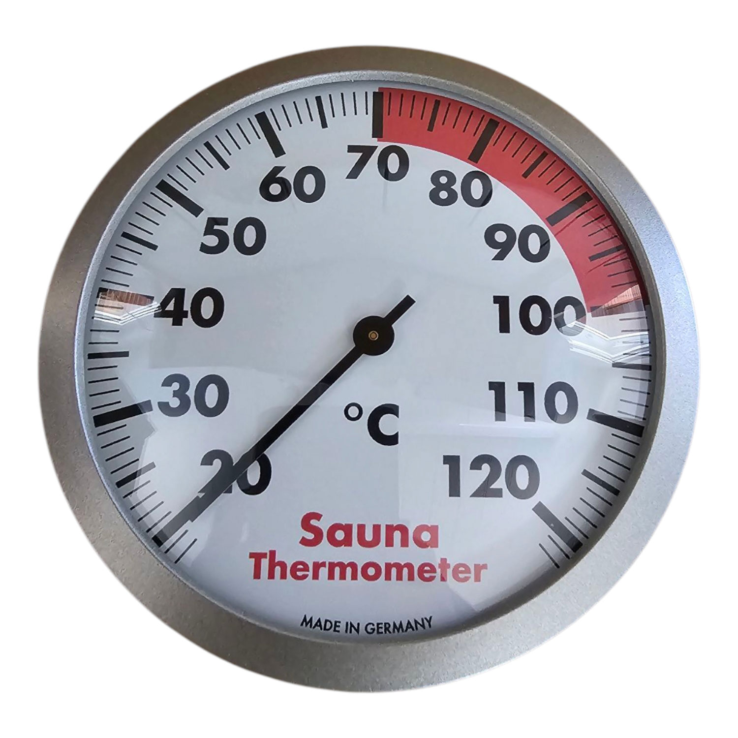 Sauna Thermometer Grau Weiss