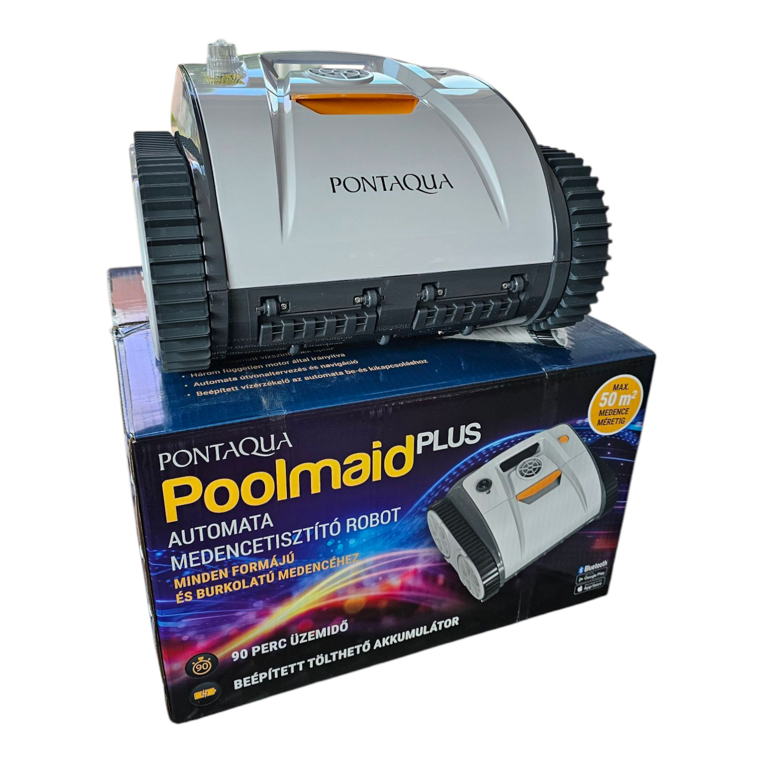 Poolroboter Akku für Boden & Wände – PONTAQUA POOLMAID Plus, bis 50 m²