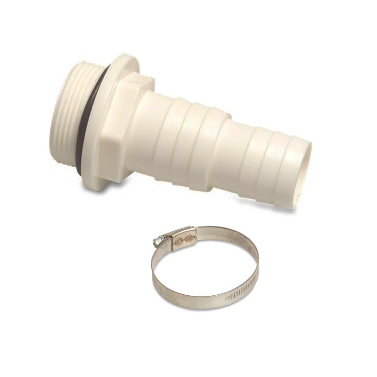 Pool Anschlussset 32 und 38 mm 1 Schlauchtülle inkl. Edelstahlschelle