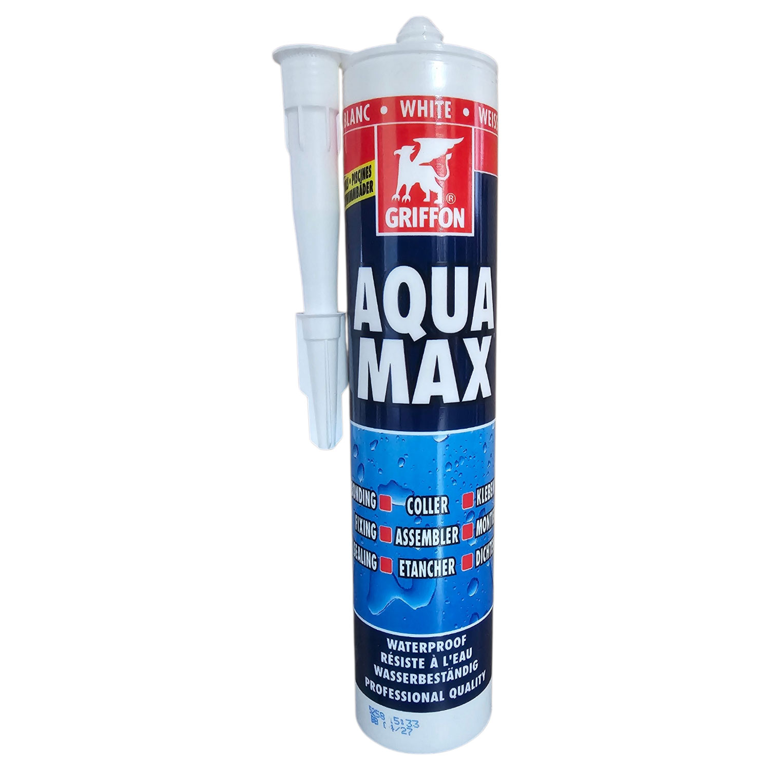 Aqua Max wasserdichte Dichtmitteltube mit Applikatordüse.