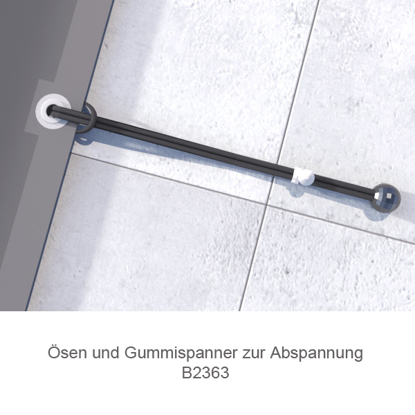 Flexible Zugbänder und Ösen B 2363
