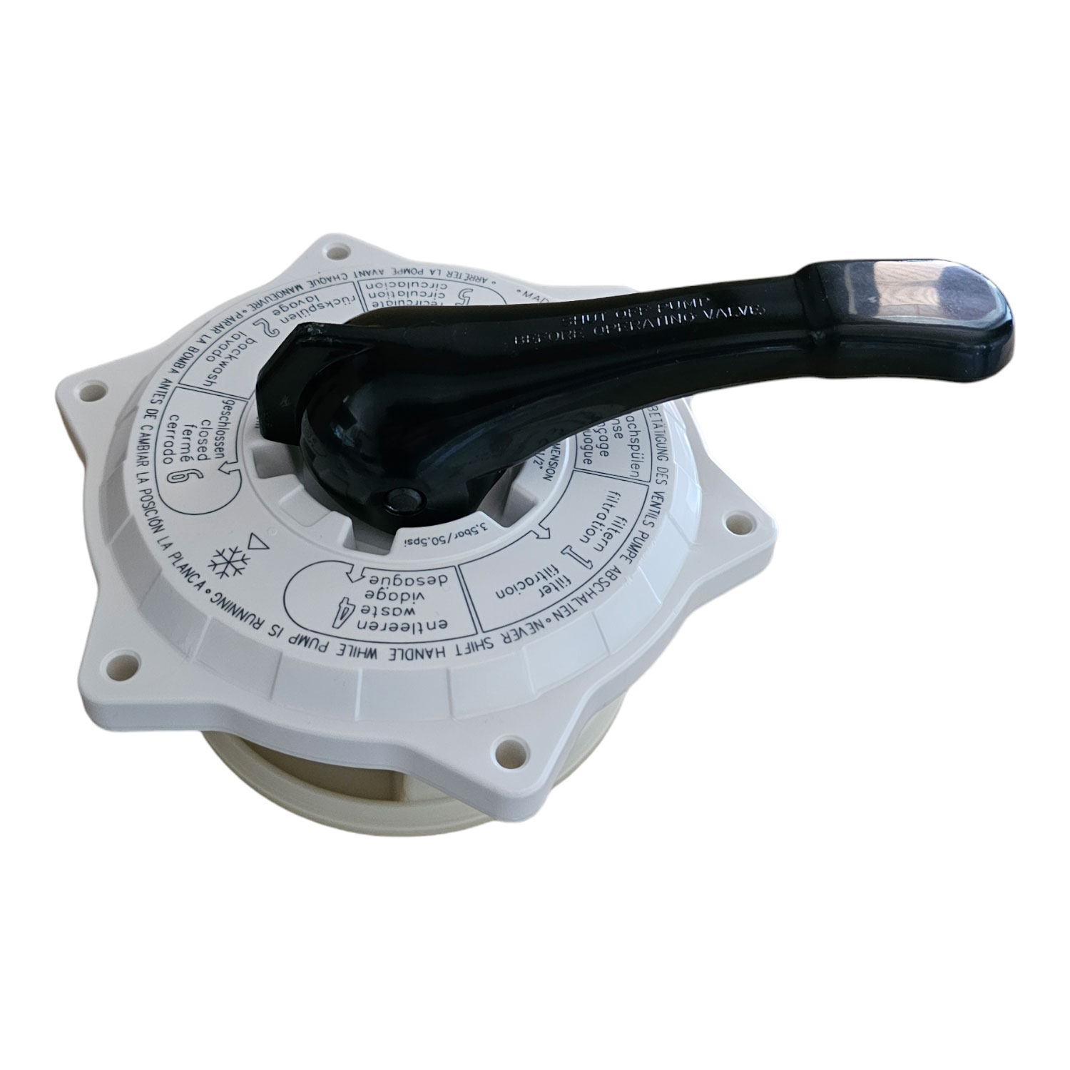 Oberteil Umschaltventil V6 Weiss