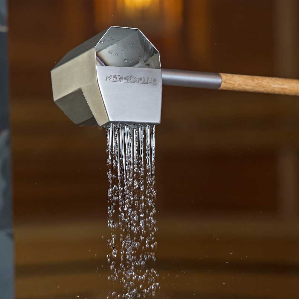 Sauna Regenkelle im Einsatz