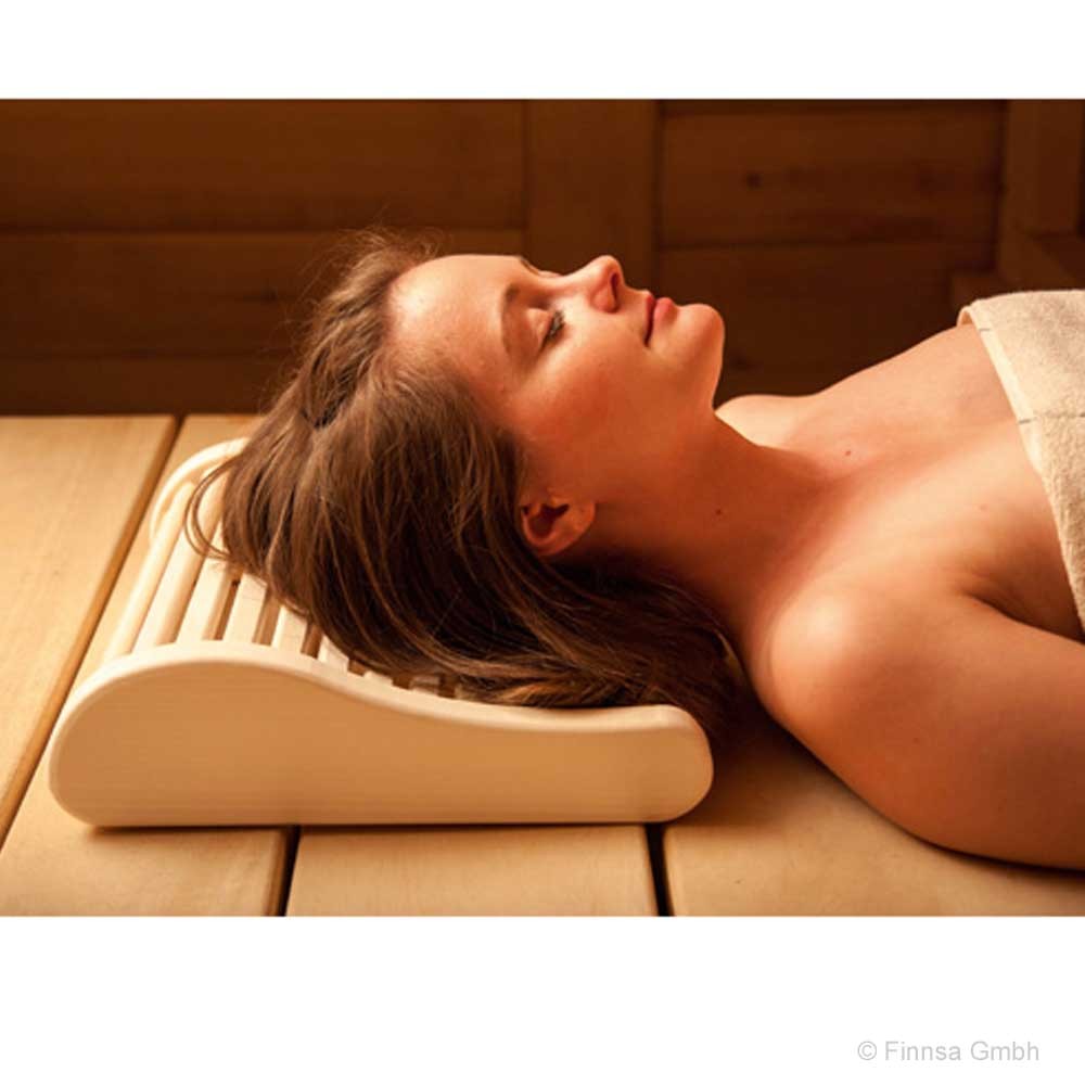 Sauna Kopfstütze Anwendung