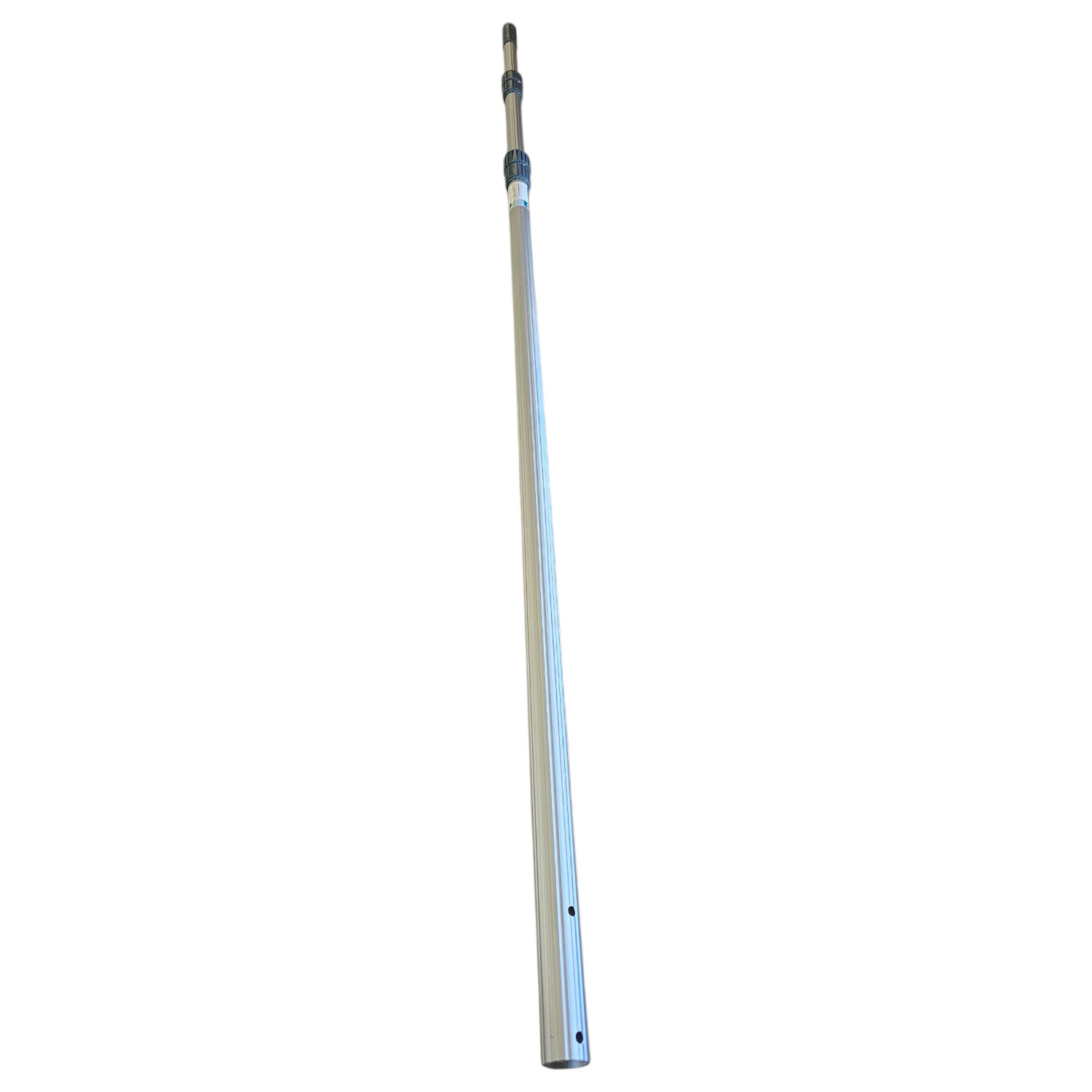 Teleskop-Poolreinigungsstange aus Aluminium für Wartungsarbeiten.