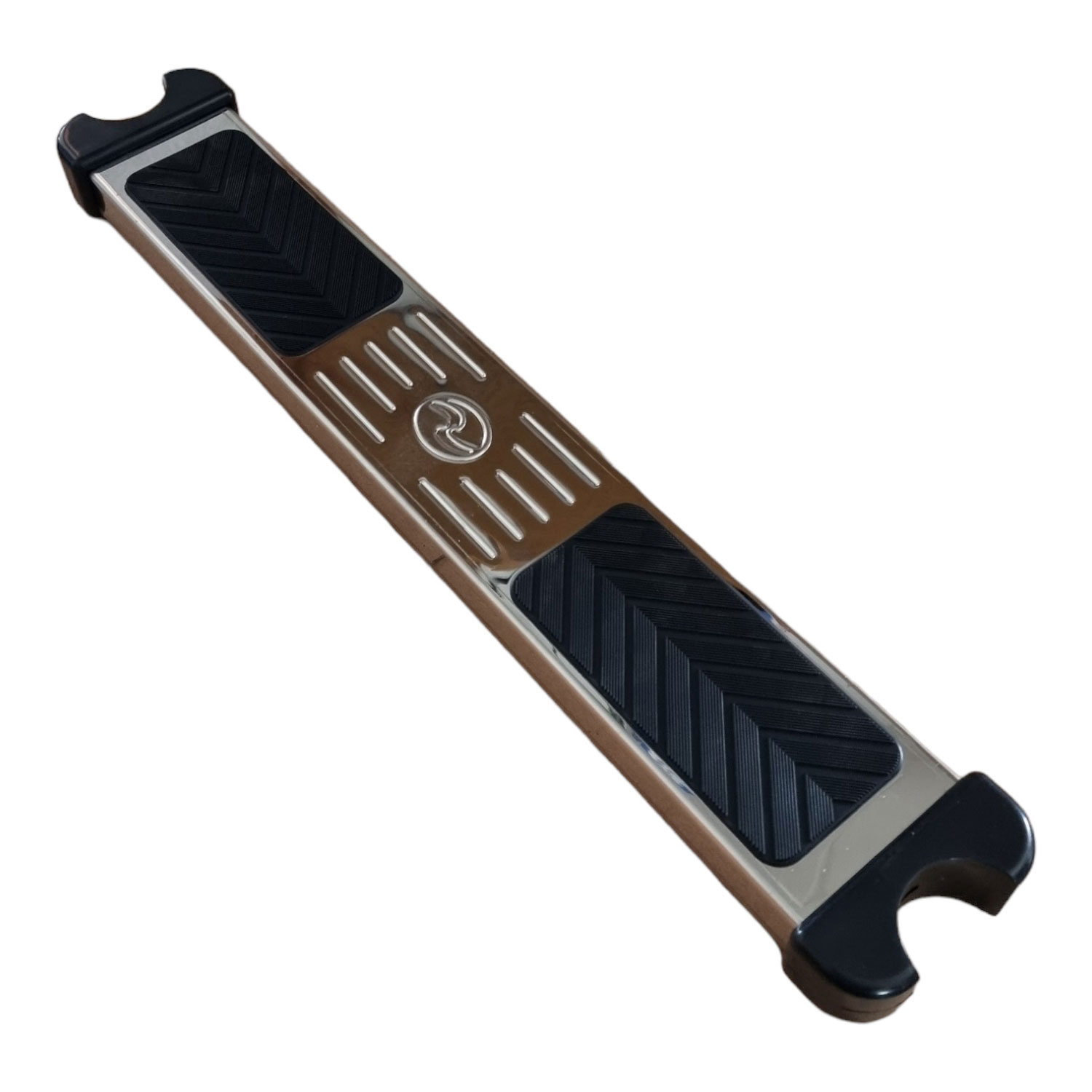 Stufe V2A zu Standard Leiter mit schwarzen Auflagen inkl Schrauben